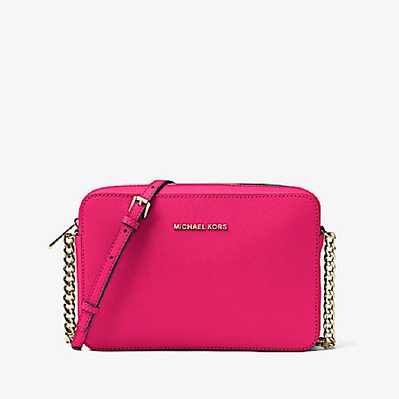 MICHAEL Michael Kors Handbags - MK Jet Set Saffiano Leather Crossbody Bag